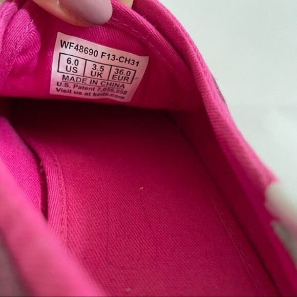 Kate Spade x Keds Sneakers Apples Print Pink Purple - Picture 8 of 13